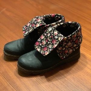 Floral Combat Boots